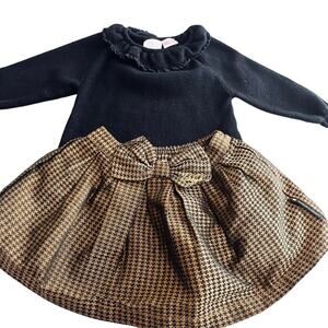 Zara and Baby K two piece outfit skirt and sweater 9 months